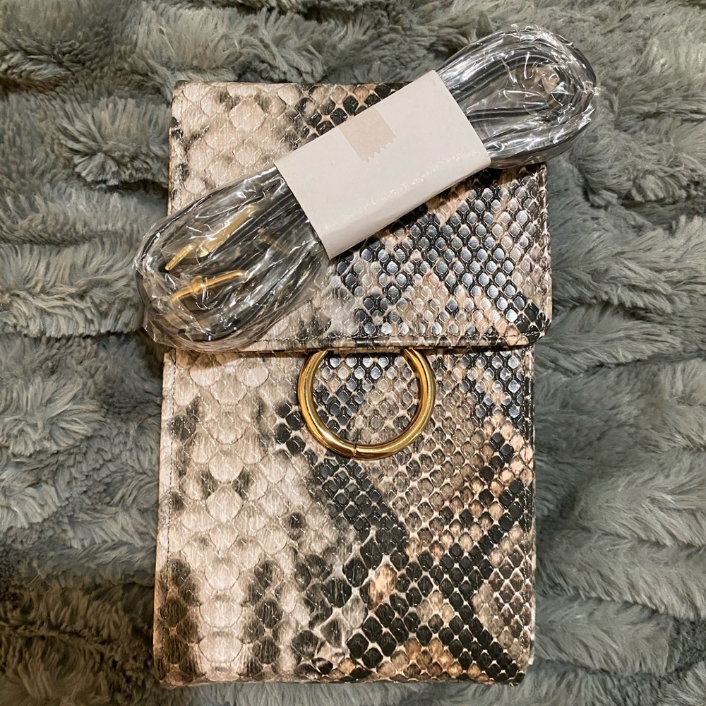 New Crossbody Snakeskin Mini Phone Wallet Bag